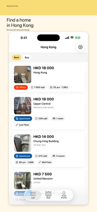 Real Estate Hong Kong screenshot